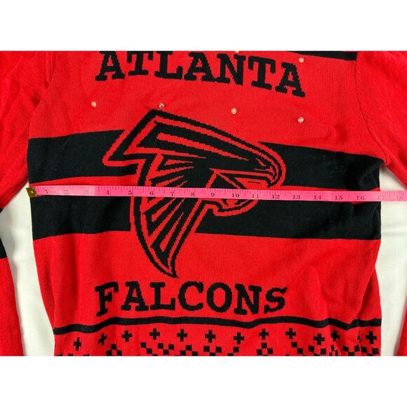 NWT NFL Licensed Men's Atlanta Falcons Red/Black Light Up Ugly Sweater Size Smal - Picture 9 of 10